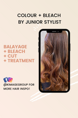 Balayage + Bleach + Cut + Treatment Service by Junior Stylist (E-Voucher)