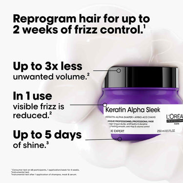 Loreal Keratin Alpha Sleek Professional Hair Mask (250ml)
