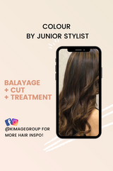 Balayage (no bleach) + Cut + Treatment Service by Junior Stylist (E-Voucher)