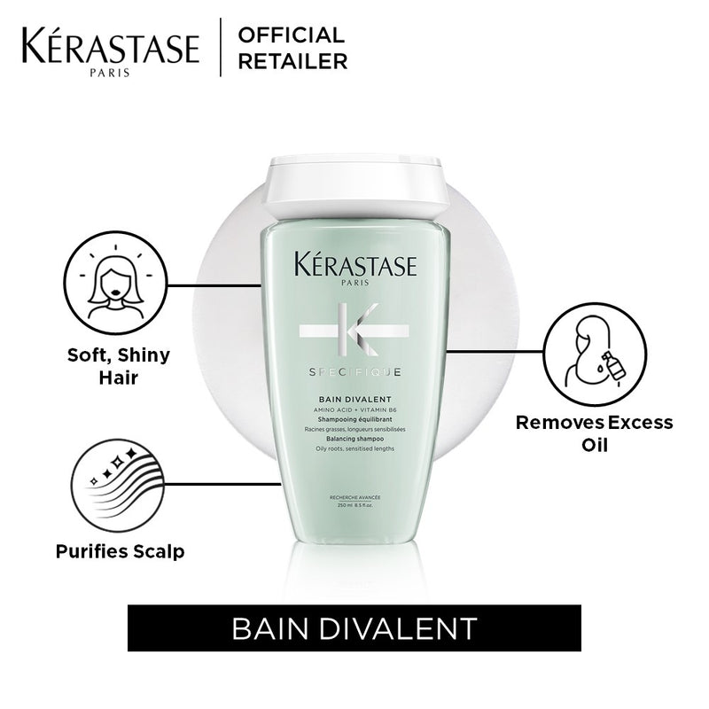 Skorpe kedel Sved Bain Divalent Kérastase Specifique Oily Scalp Balancing Shampoo – Kimage  E-Store